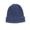 blue mohair hat on a white background