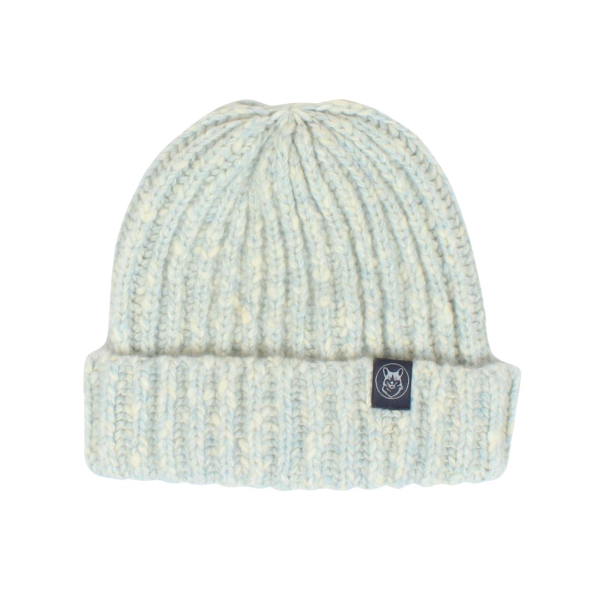 sky cashmere blend beanie on a white background