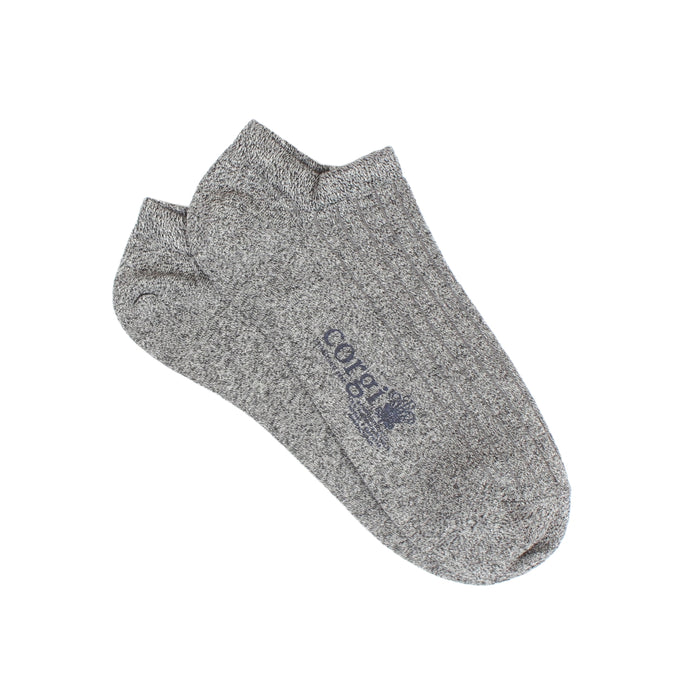 mens grey socks - cotton trainer socks