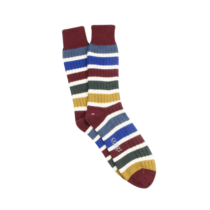 Men's Pantone Stripe Wool & Cotton Socks