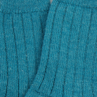 Close-up of teal ribbed fabric texture