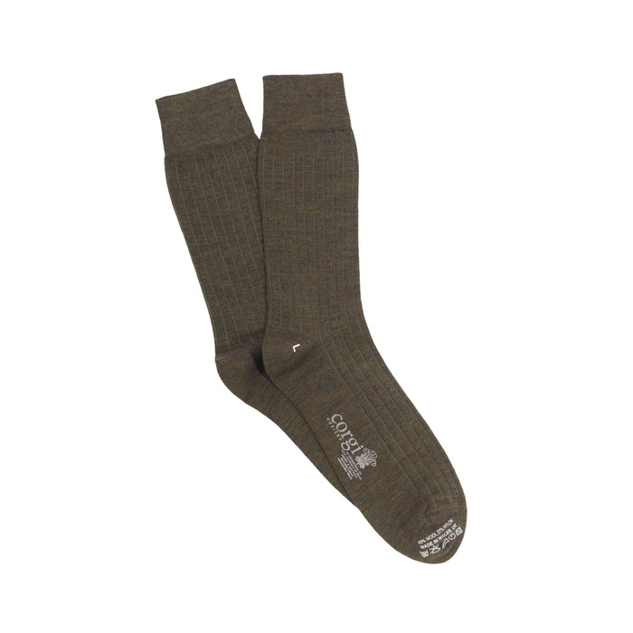Men's Tenby Merino Wool Socks in Green