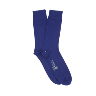 A pair of royal merino wool socks designed for men