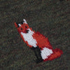 close up of knitted fox