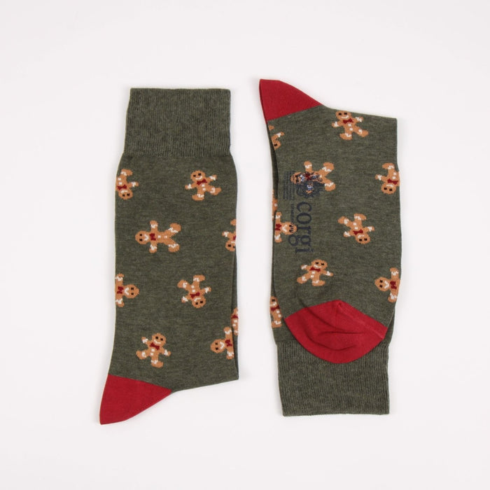 Men's Christmas Gingerbread Cotton Socks