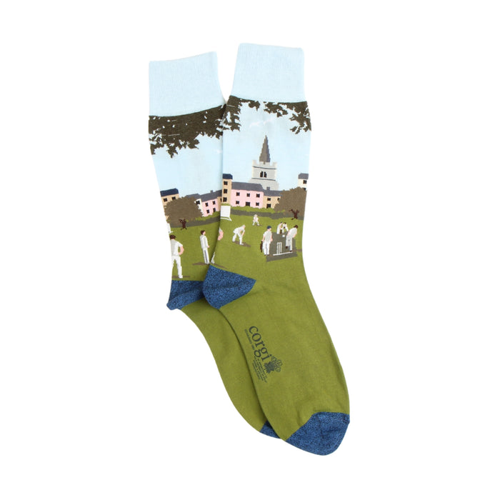 Men's Cricket Scene Cotton Socks