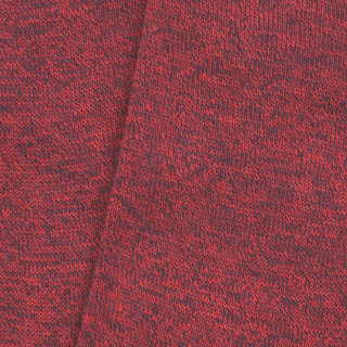 Close-up of red and black marl pattern fabric