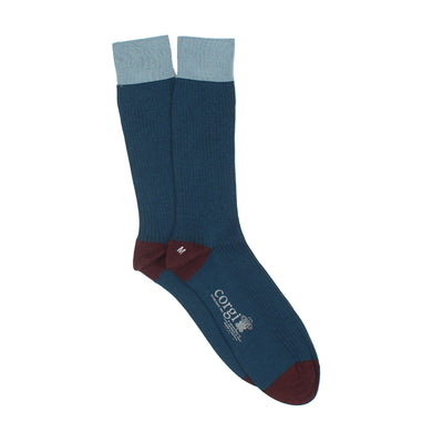 Men's Mercerised Cotton Colour Pop Socks Blue