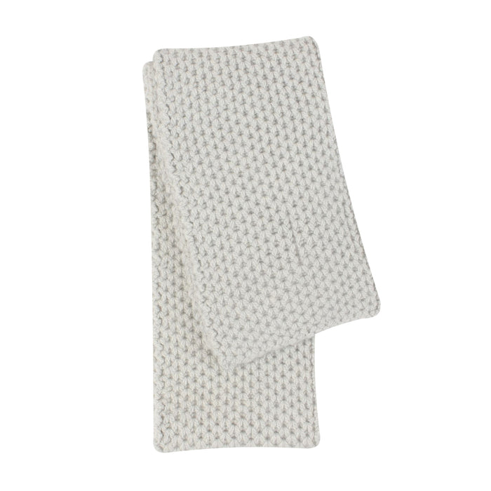 honeycomb textured scarf in stone