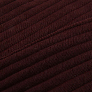 Close-up of wine colour ribbed fabric texture