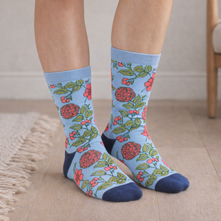 Women's Floral Tapestry Cotton Socks