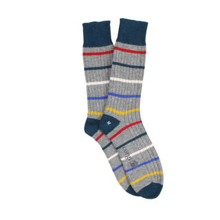 Men's Luxury Striped Pure Cashmere Socks