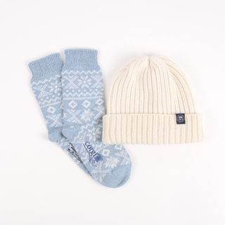 Women's Blue Fair Isle Gift Set
