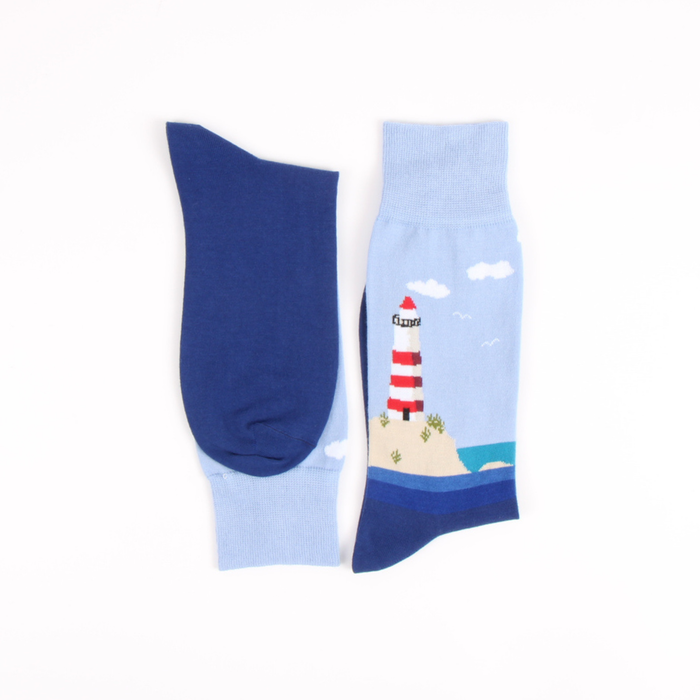 Men's Lighthouse Cotton Socks