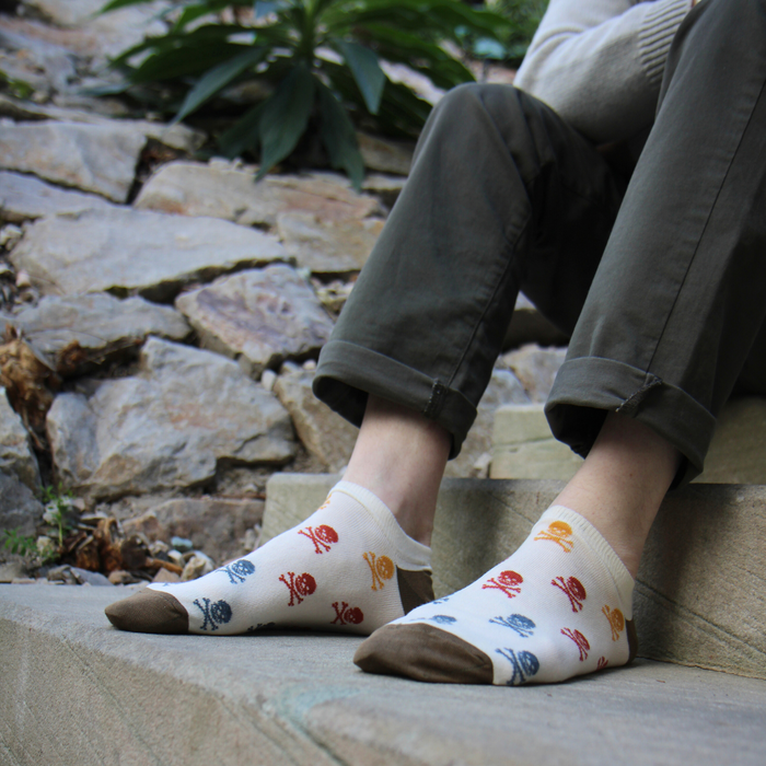 Men's Skull & Crossbones Cotton Trainer Socks