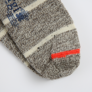 Close up detail of the toe, stripes and neon flash stripe.