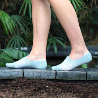 Women's Spotty Mercerised Cotton Invisible Socks