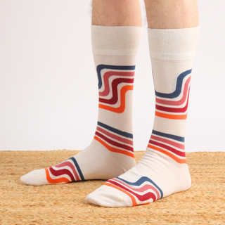 Men's Geometric Stripe Cotton Socks