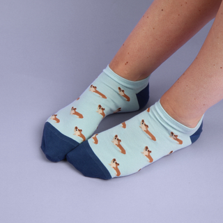 Women's Corgi Dog Cotton Trainer Socks