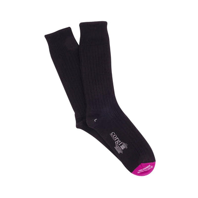 Luxury Rib Contrast Toe Pure Cashmere Socks - Corgi Socks