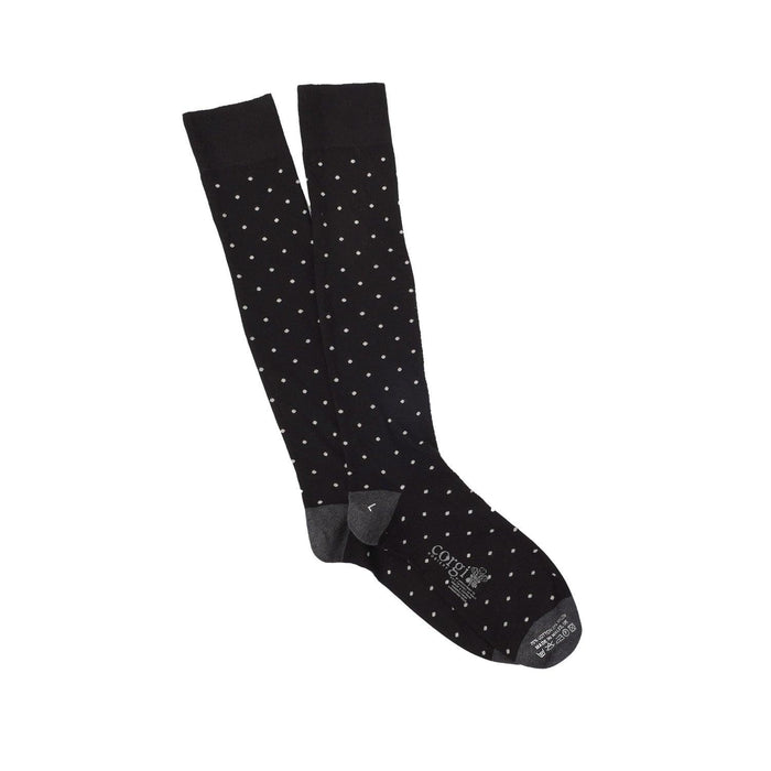 Men's Over the Calf Pin Dot Cotton Socks - Corgi Socks