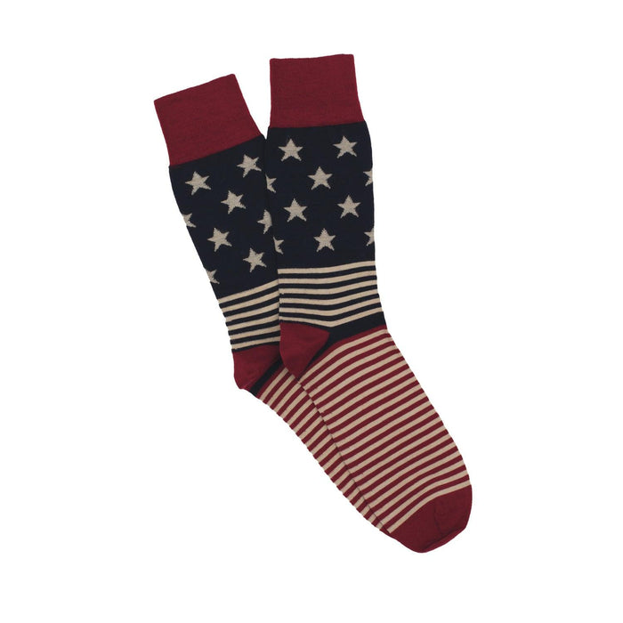 Men's Vintage American Flag Merino Wool Socks - Corgi Socks