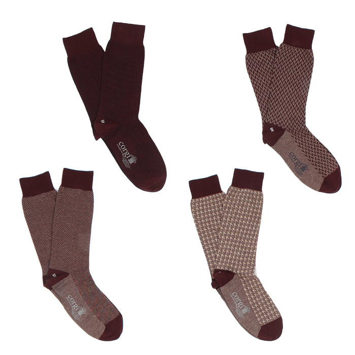 Men's 4-Pair Port Dress Socks