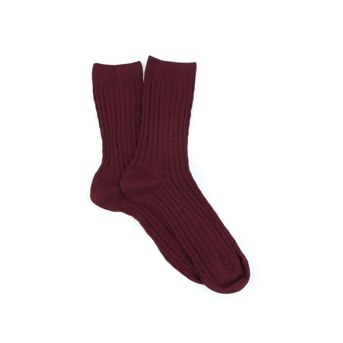 Women's Cabled Mercerised Cotton Socks - Corgi Socks