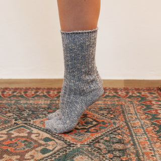 Women's Red Marl Cotton Socks