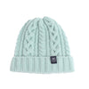 cable wool hat in aqua