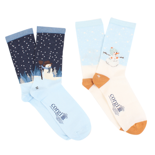 Women's 2-Pair Snowman Gift Box