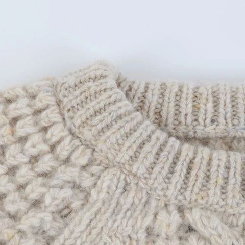 Women's Cable Donegal Wool Sweater