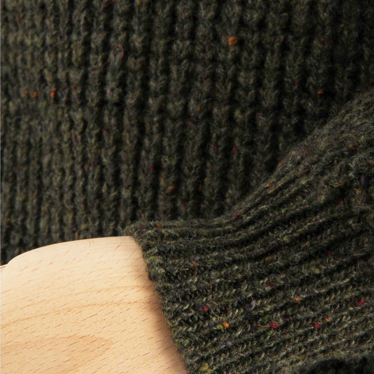 close up of the cuff detail