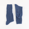 Men's Handmade Cable Pure Cashmere Socks