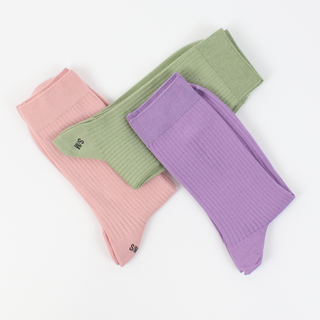 Women's Ribbed Mercerised Cotton Socks