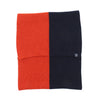 colour split scarf in orange and navy