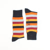 striped socks side by side on a white background