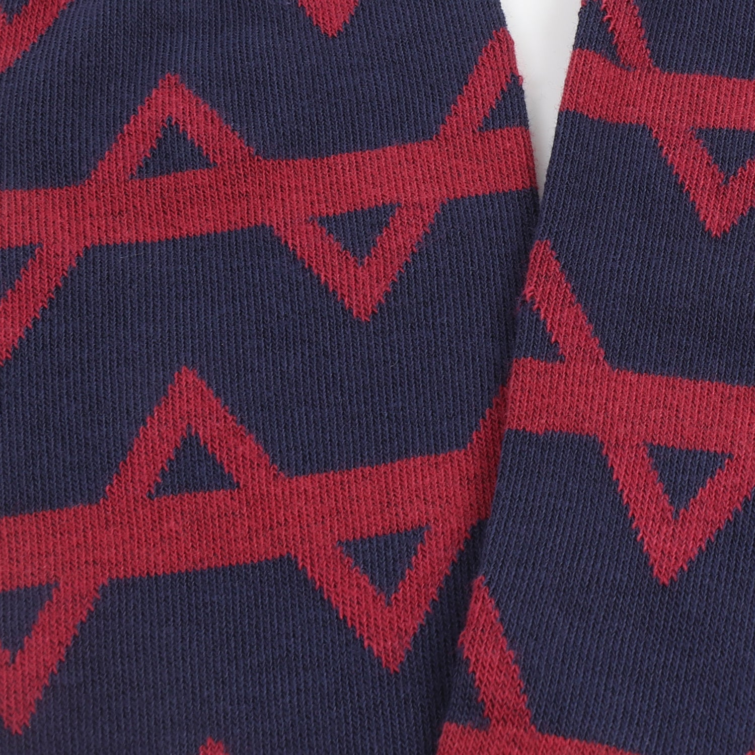 close up of patterned socks