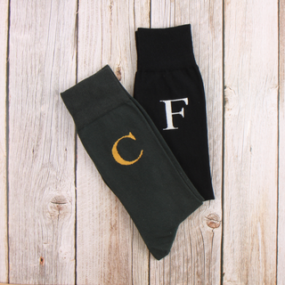 Men's 3-Pair Personalised Letter Socks