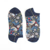navy patterned trainer socks side by side