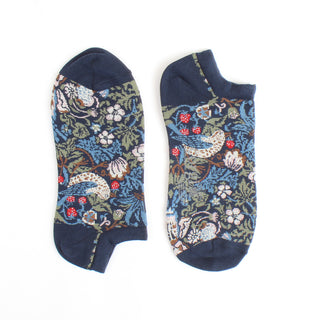 Men's William Morris Strawberry Thief Cotton Trainer Socks