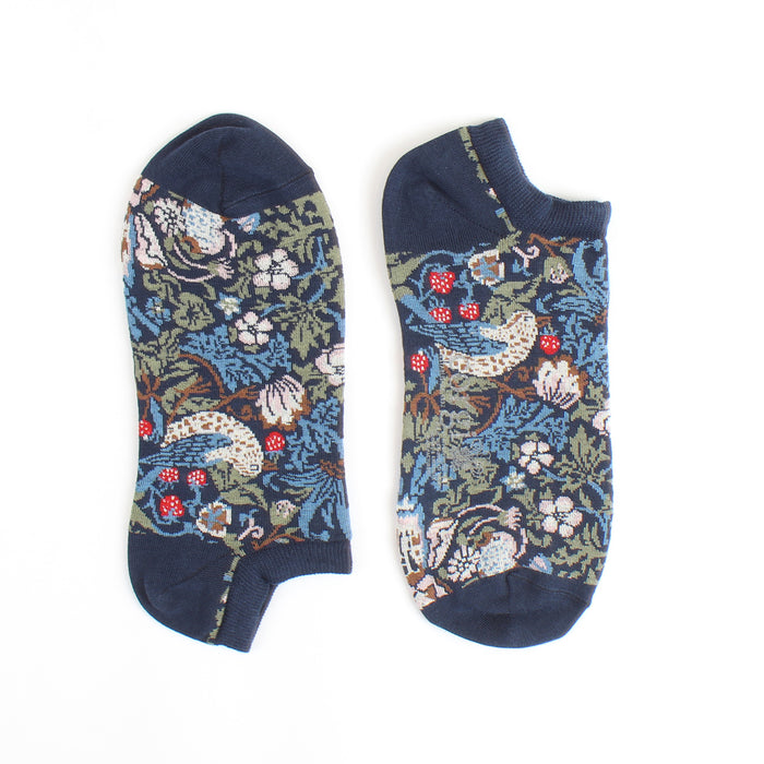 navy patterned trainer socks side by side