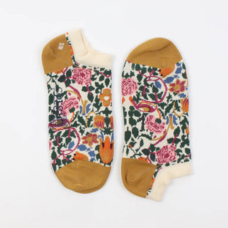 Women's William Morris Rose Cotton Trainer Socks