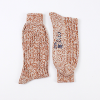 Men's Brown Marl Wool & Cotton Socks