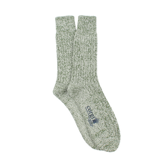 Men's Navy Marl Wool & Cotton Socks