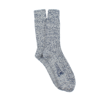 Men's Navy Marl Wool & Cotton Socks