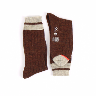 Men's Striped Cuff British Wool Socks