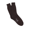Pair of brown socks on a white background