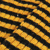 Close-up of a textured surface with black and yellow striped pattern