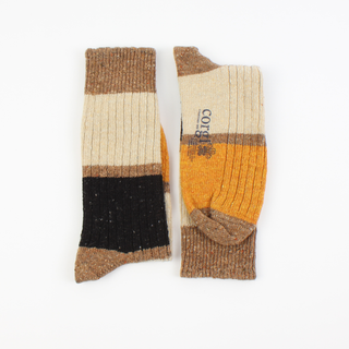 Men's Banded Stripe Donegal Wool Socks